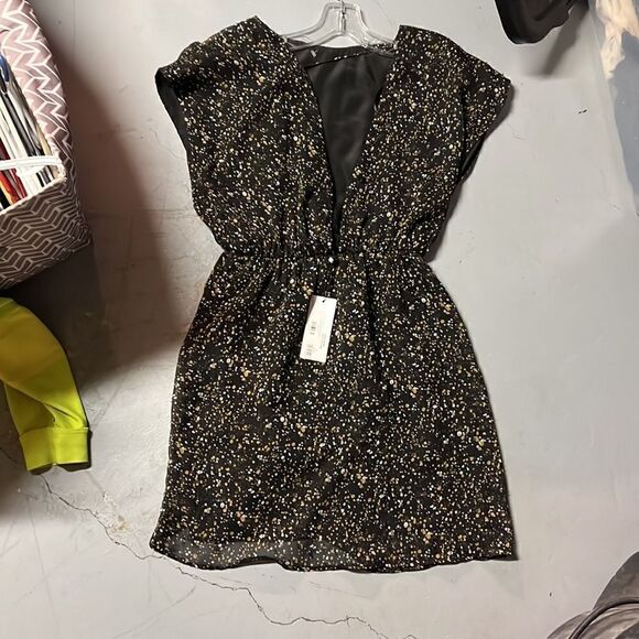 Small Black Molly Bracken Printed Mini Dress - Picture 2 of 4